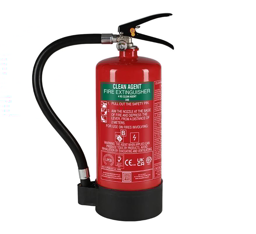 Ceasefire 4kg Fluoroketone Clean Agent Fire Extinguisher (CF-001334A) - JEM Systems UK