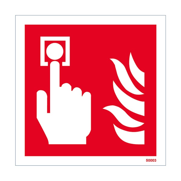 Jactone 100 x 100mm Call Point - Photoluminescent Rigid PVC (55003R)