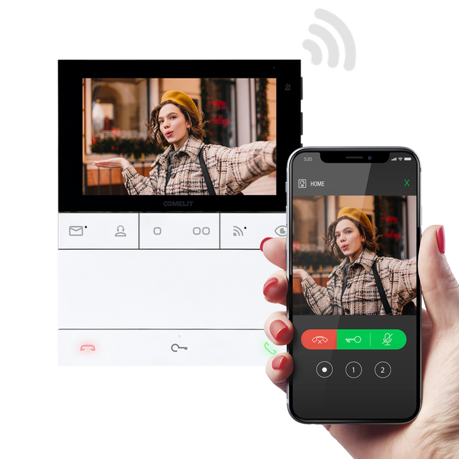 Comelit Logos Handsfree WiFi Door Entry Monitor 5" Display SB2