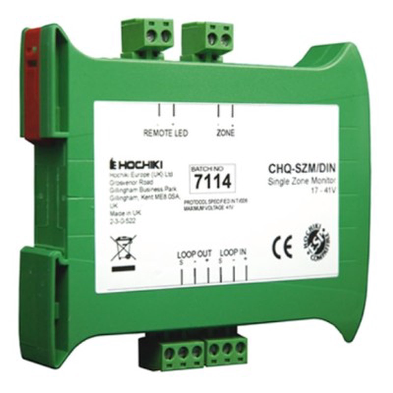 Hochiki Single Zone Monitor DIN Enclosure with SCI