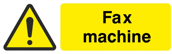 Electrical Fax Machine Socket Signs - 50mm x 20mm - JEM Systems UK