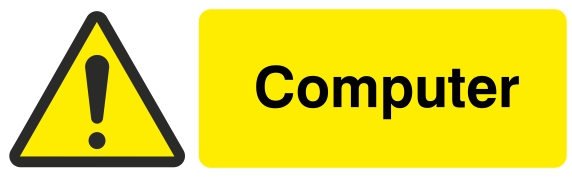 Electrical Computer Socket Signs - 50mm x 20mm - JEM Systems UK