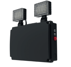 CQR LED Emergency Twin Spot 2x500lm IP65 Black