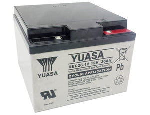 Yuasa REC26-12I 12V 26Ah REC Series Cyclic AGM VRLA Battery