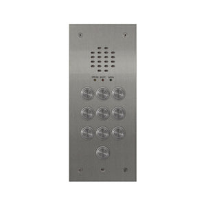 Videx 10 Button Audio Vandal Resistant Flush Panel for VX2200 c/w 138 Amplifier