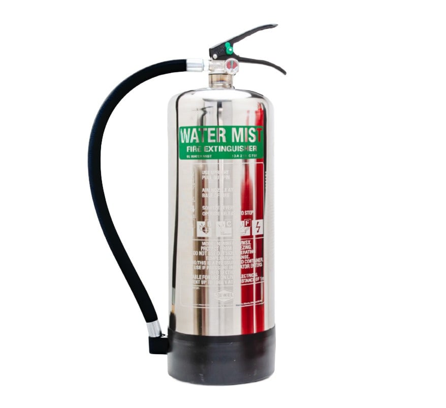 Jewel 6 Litre Water Mist Stainless Steel Fire Extinguisher (6WMSX)
