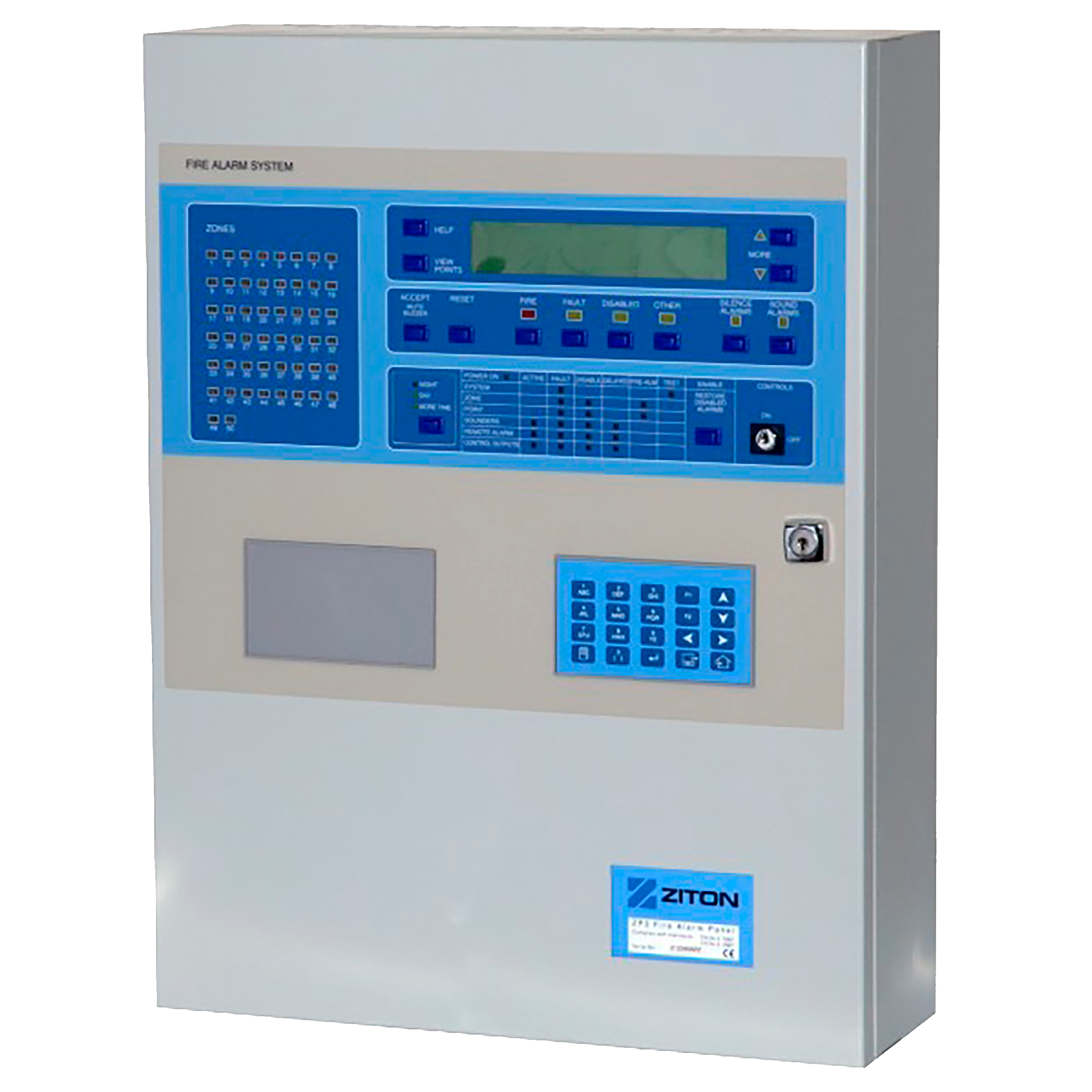 Ziton 71501N ZP3 Series, ZP3-4L, 4-loop analogue control panel, English - JEM Systems UK