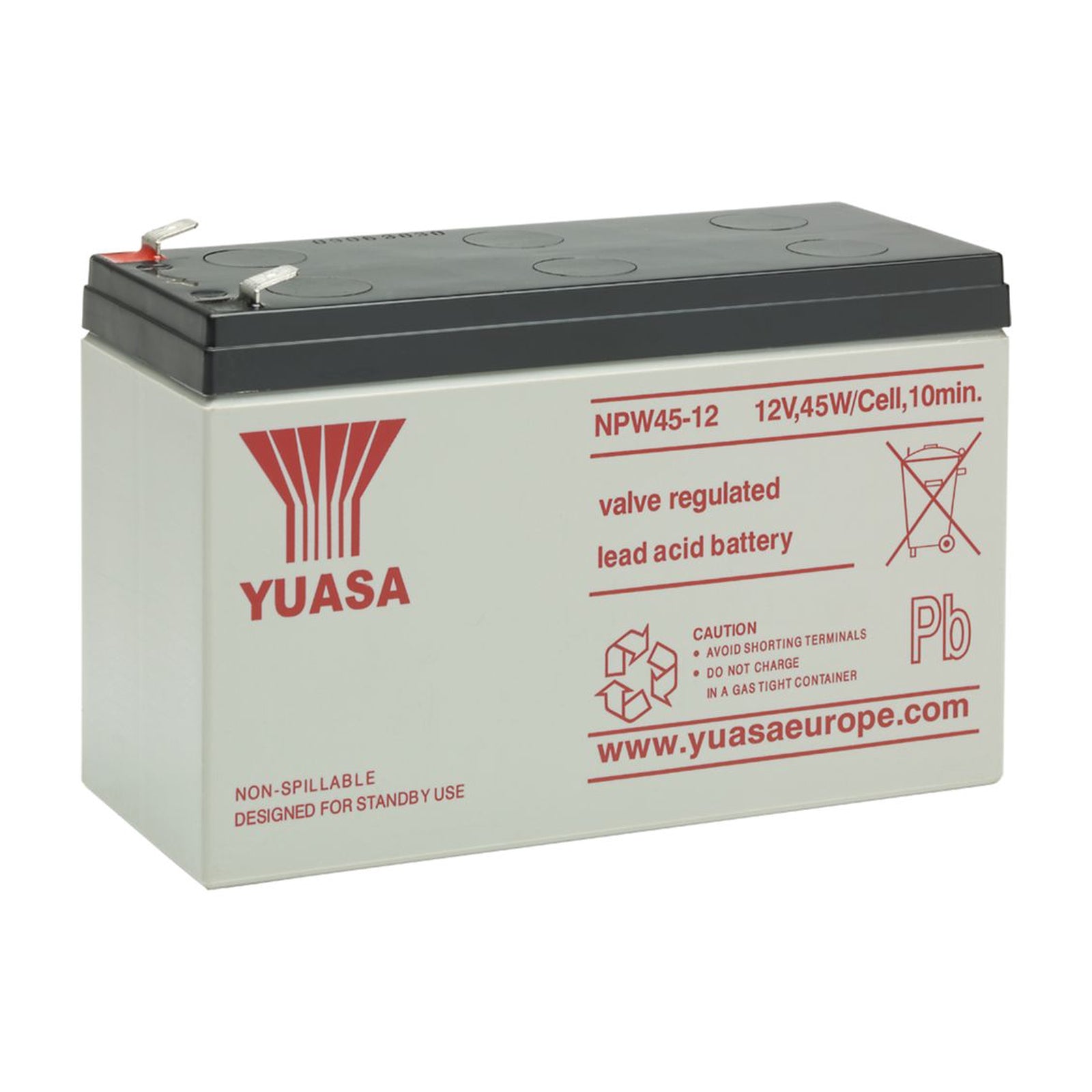 Yuasa 12V 7.5Ah AGM VRLA Battery