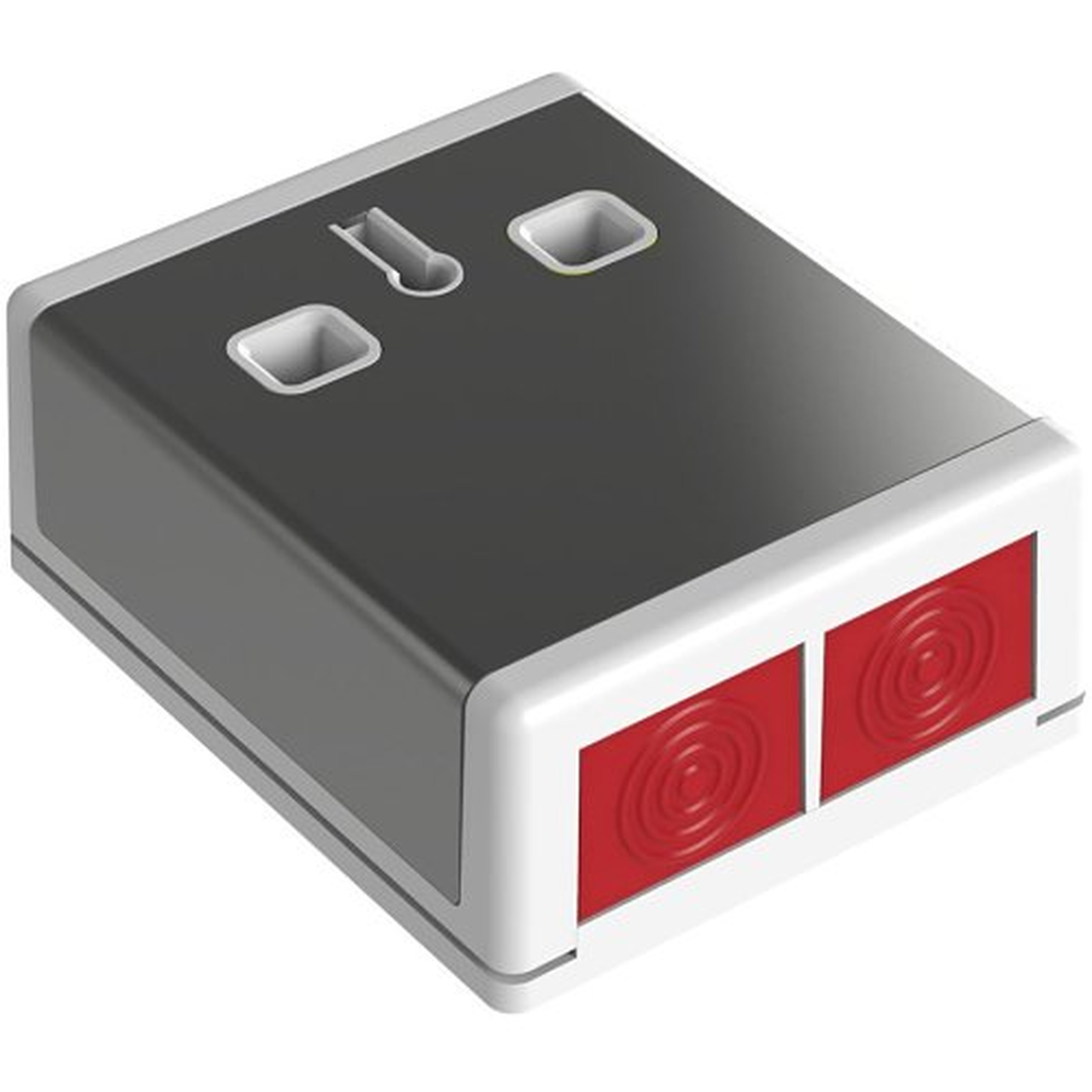 CQR Double Push Panic Button Key Resettable Stainless Steel/White Grade 3