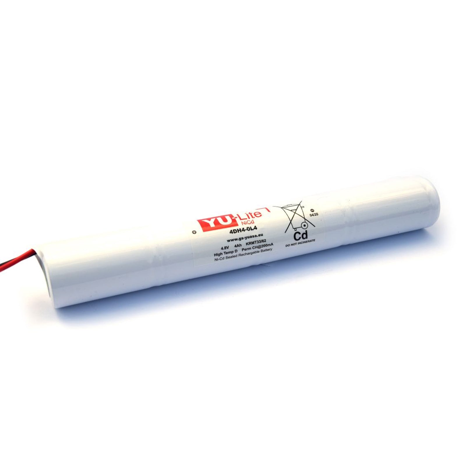 Yuasa Nicd 4*4.0Ah Htemp Dcell Leads Sty4