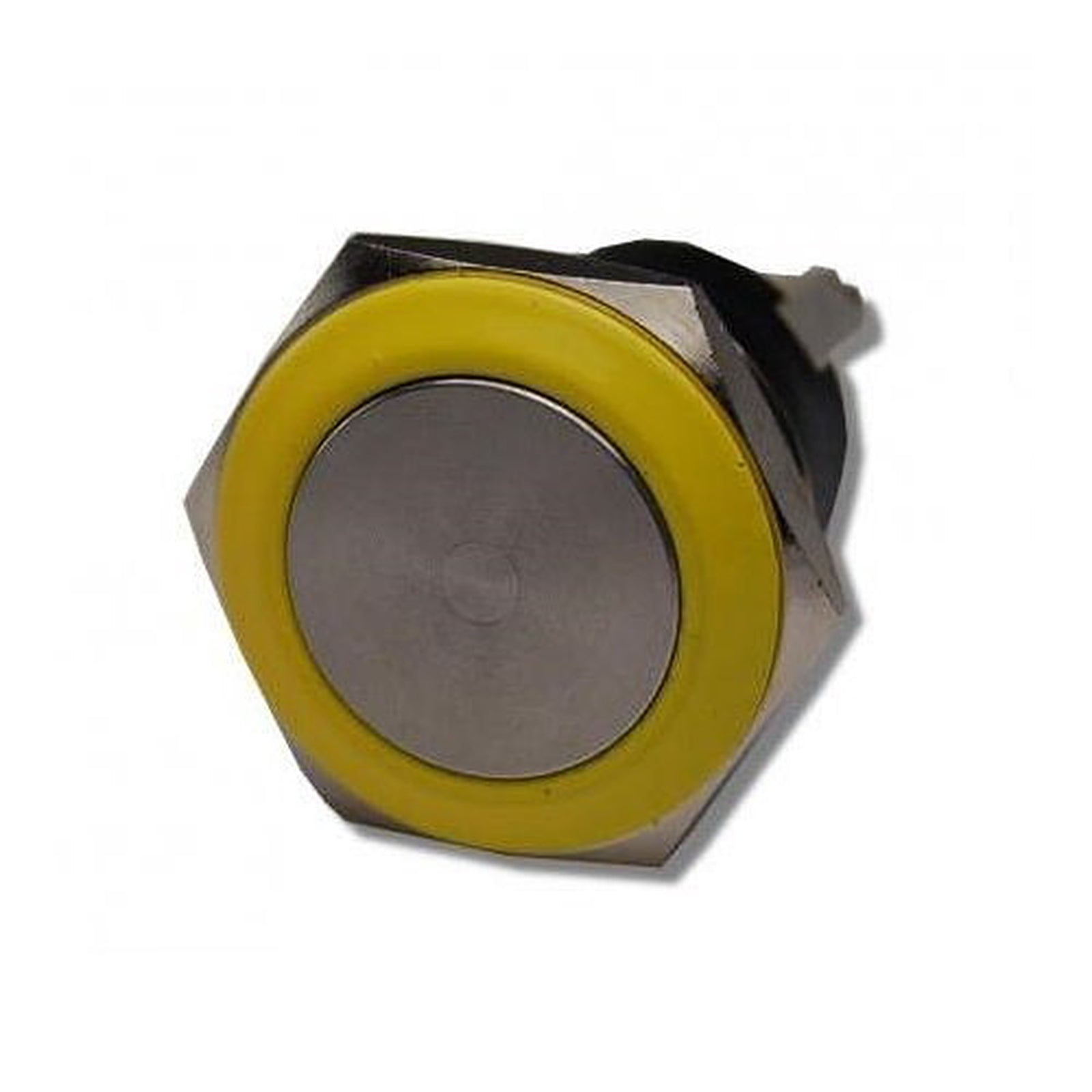Videx Stainless Steel Vandal Resistant Button with Yellow Bezel