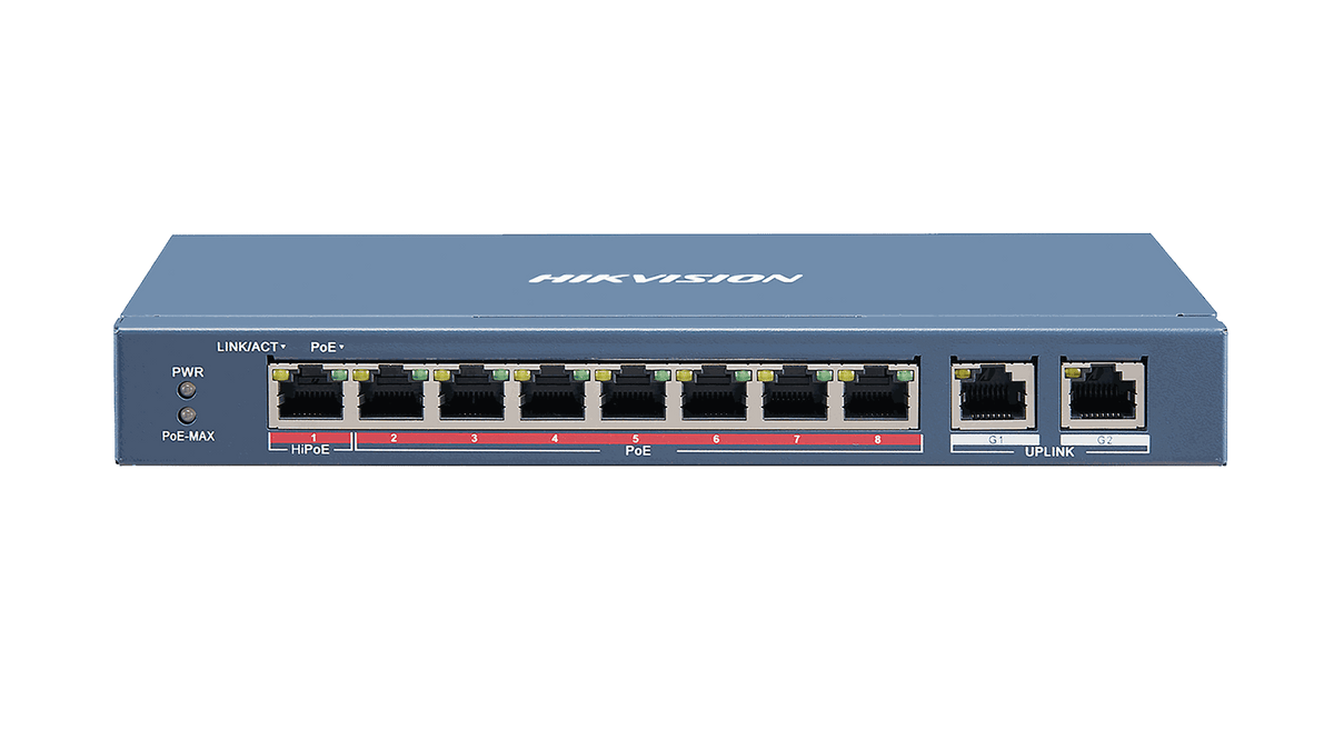 Hikvision DS-3E0310HP-E 8 Port Fast Ethernet Unmanaged POE Switch