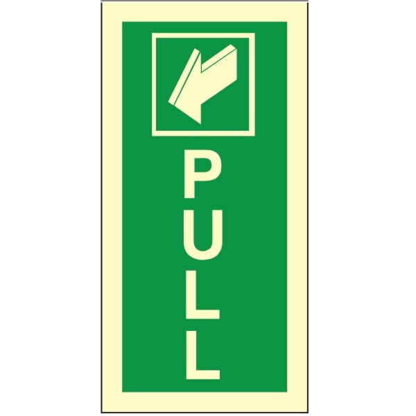 Luminous Rigid PVC Pull Sign 100mm Wide x 200mm High - JEM Systems UK
