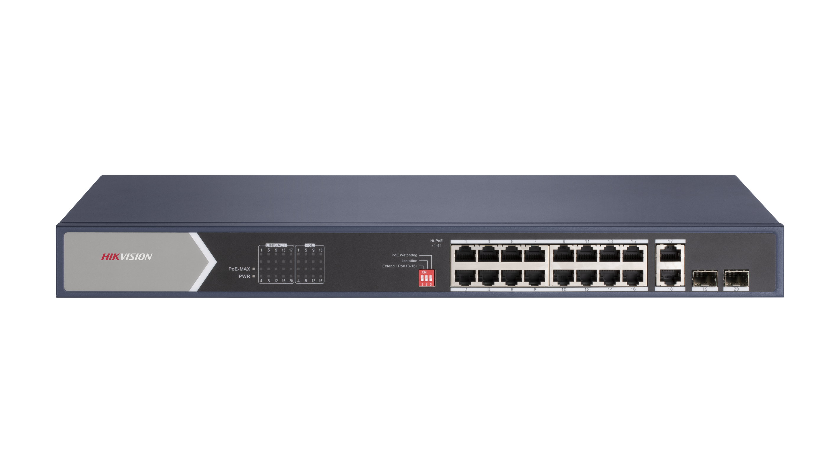 Hikvision 16 Port Gigabit Unmanaged POE Switch