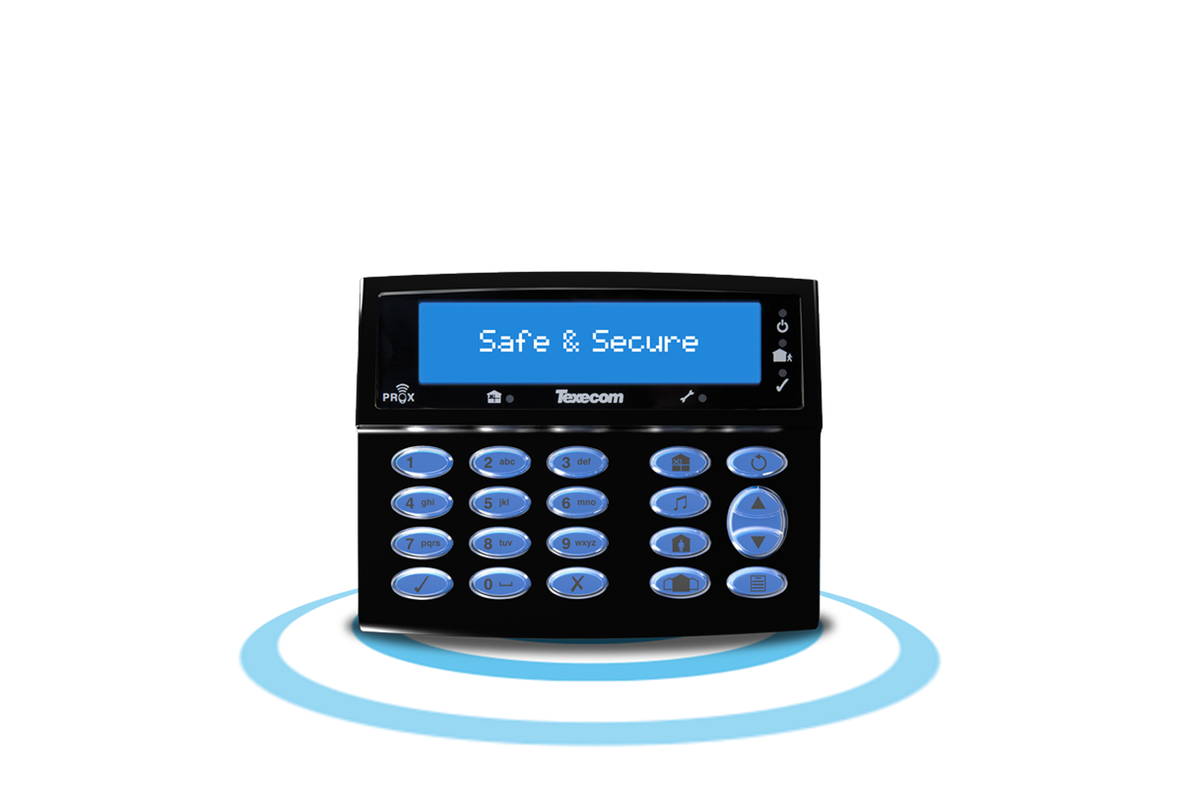 Texecom Ricochet Premier Elite LCDLP-W Prox Keypad Black Large LCD Screen