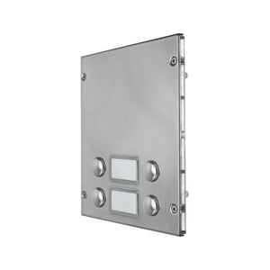 Videx 8000 Series 4 Call Button Module Double Button with Shared Nameplate Stainless Steel