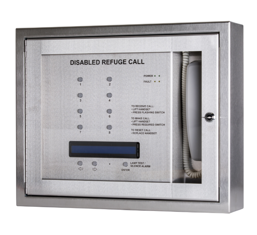 Kentec Safe-Point 8-Way Disabled Refuge Control Panel - Loop Wired - Flush Mounting (K41208FST) - JEM Systems UK