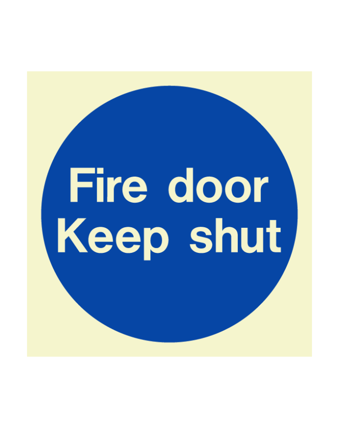 CheckFire 902P Fire Door Keep Shut sign photolum.