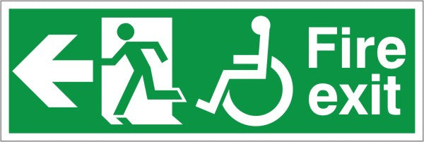 Refuge Fire Exit Sign -  Left - JEM Systems UK