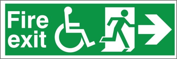 Refuge Fire Exit Sign - Right - JEM Systems UK
