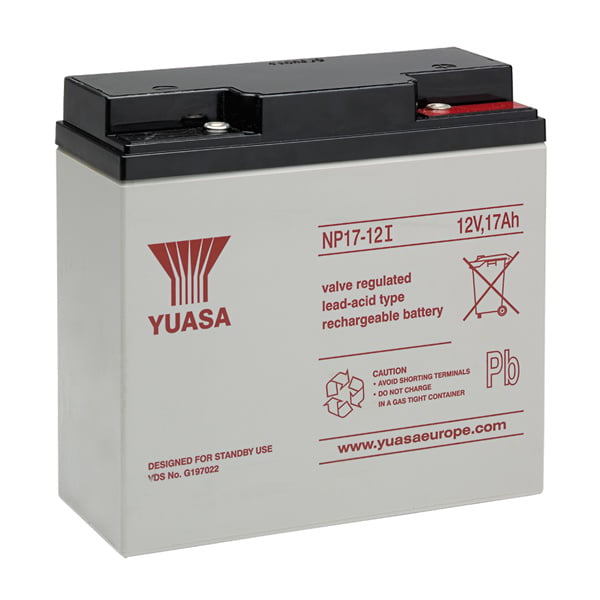 Yuasa NP 12v 17Ah Sealed Lead Acid Battery (NP17-12) - JEM Systems UK