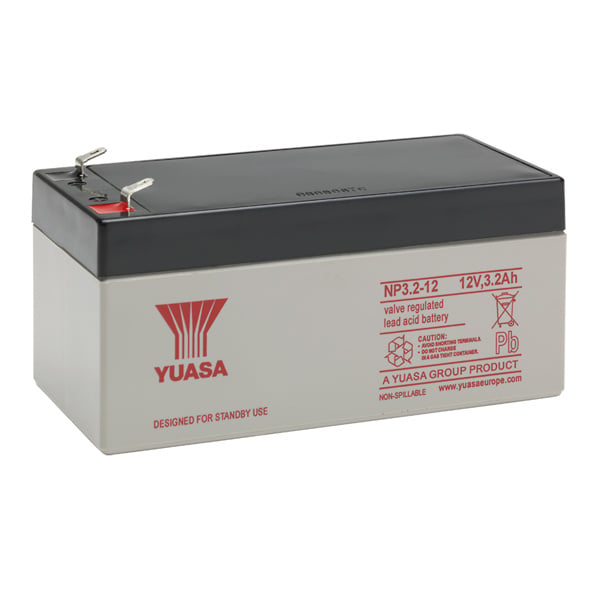 Yuasa NP 12v 3.2Ah Sealed Lead Acid Battery (NP3.2-12) - JEM Systems UK
