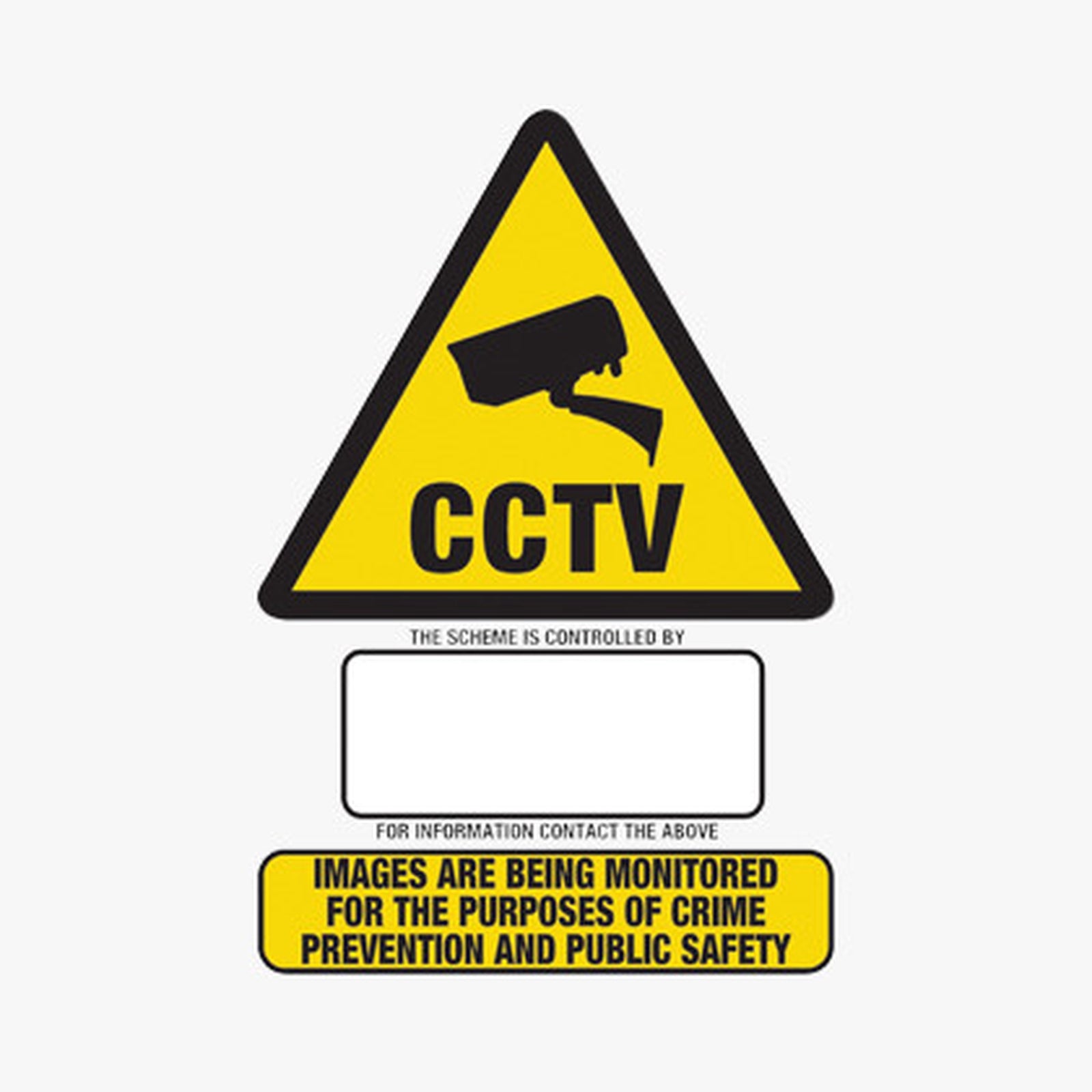 Haydon A5 CCTV Warning Sign Window Sticker