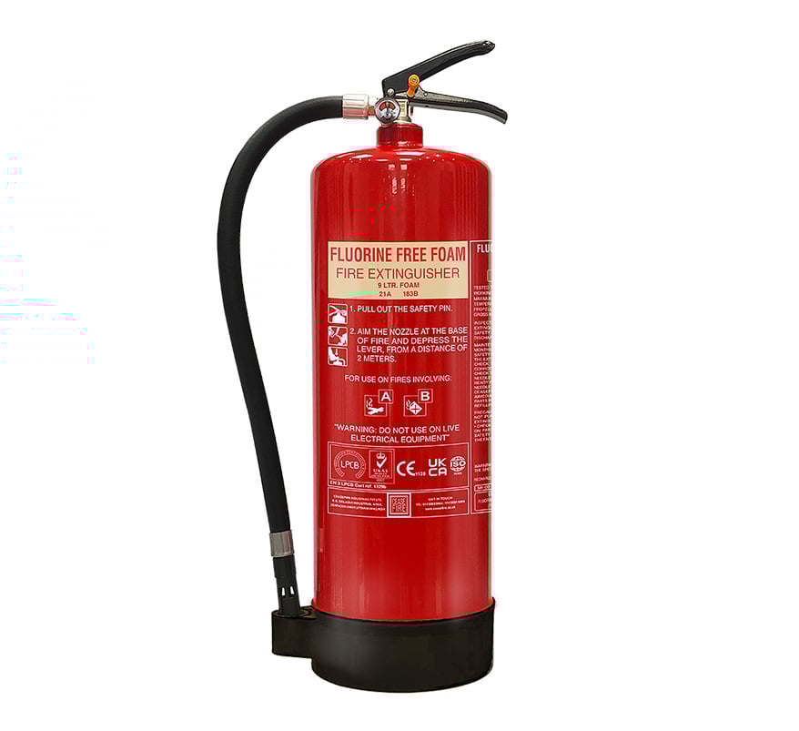 Ceasefire 9 Litre Fluorine-Free Foam Fire Extinguisher (CF-001481A) - JEM Systems UK
