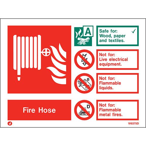 Firechief Fire Hose ID Sign (W6375D)
