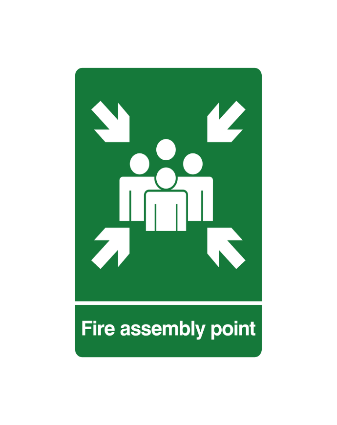 CheckFire 702R Fire Assembly Point sign RP
