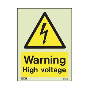 Firechief 7424D/R Sign HIGH VOLTAGE Photolum