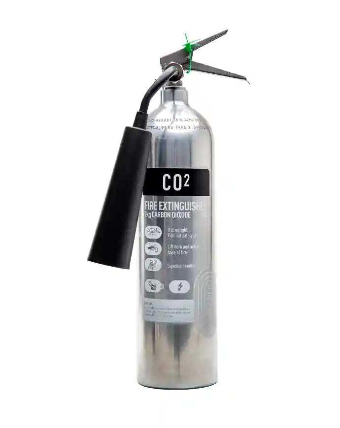 CheckFire CX-CO2-002-DSS 2kg CO2 Fire Extinguisher - Aluminium (COEX2P)