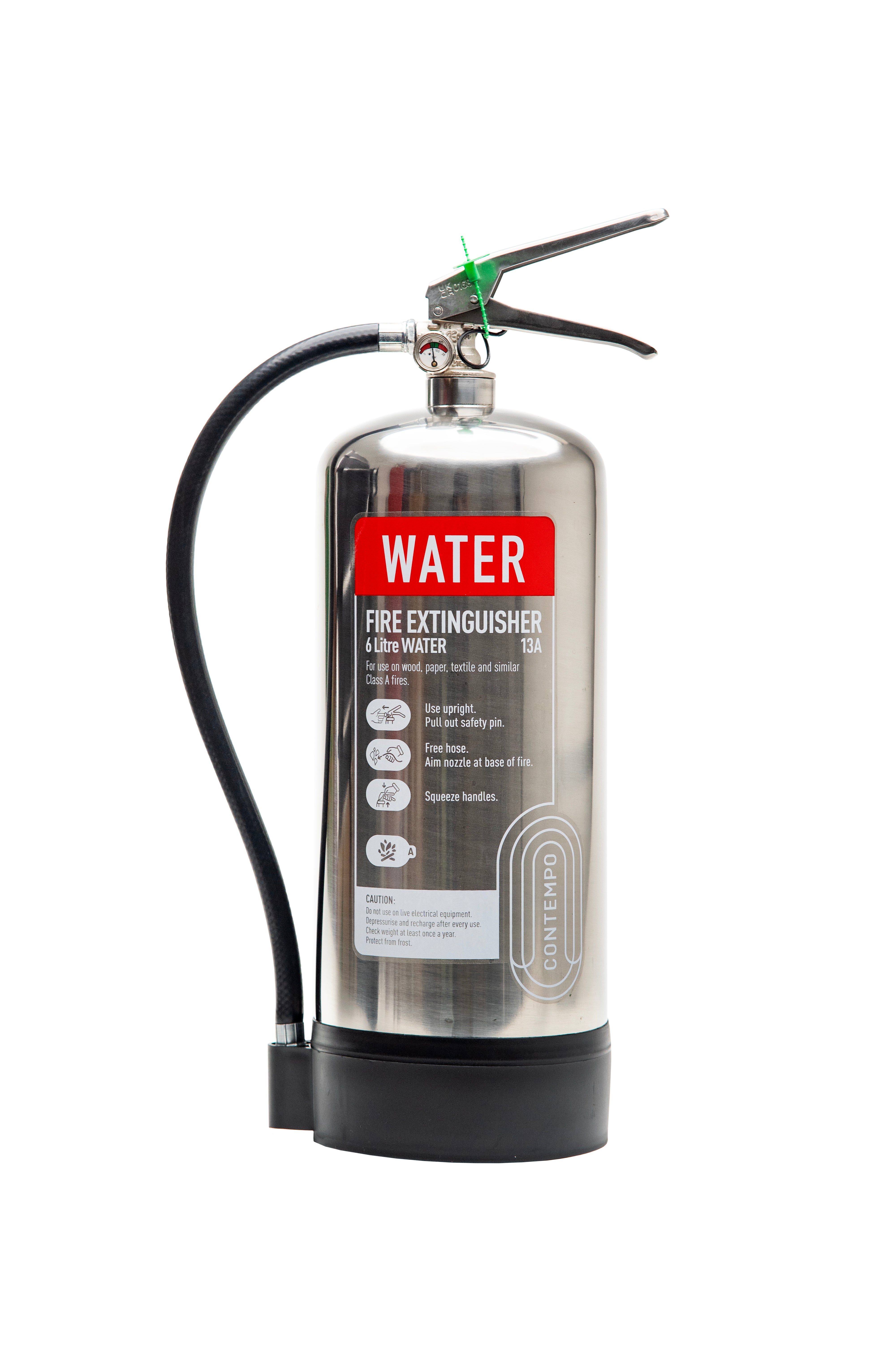 CheckFire CX-PWA-006-DSS 6 litre Water Fire Extinguisher - Stainless Steel (WSEX6SS)