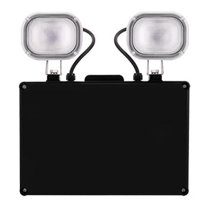 ESP Duceri 6W LED IP40 Emergency Twin Spot with Switchable Self-Test (Black) (D1101SBK)