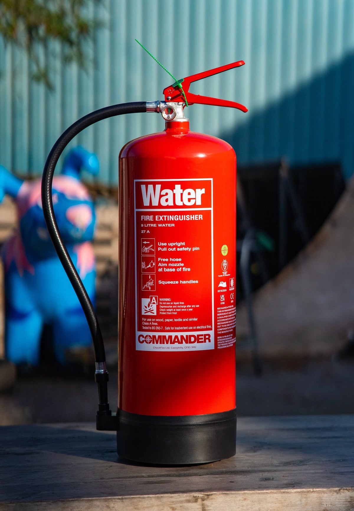 CheckFire FX-PWA-009-DCF 9ltr Plain Water Fire Extinguisher Commander (FX-PWA-009-AAA) - JEM Systems UK