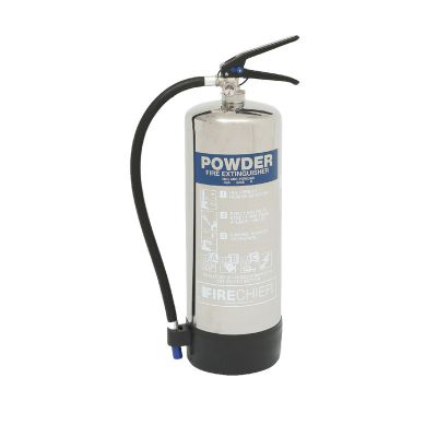 Firechief ELITE 6kg Powder Stainless Steel Extinguisher (PXP6) - JEM Systems UK