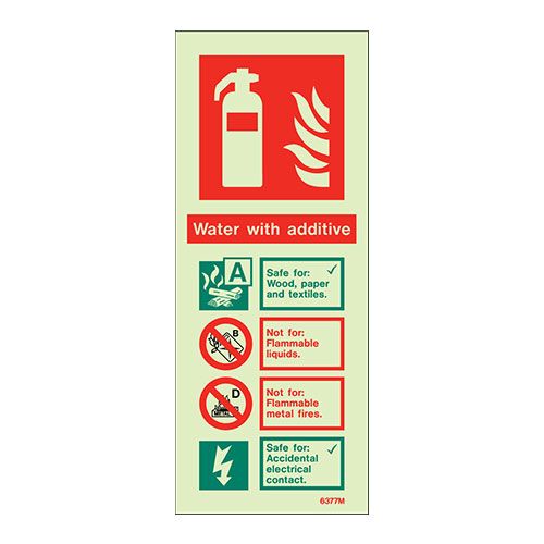 Firechief Sign WATER ADDITIVE with Safe for Accidental Electrical Contact - Photolum (6377M/R)