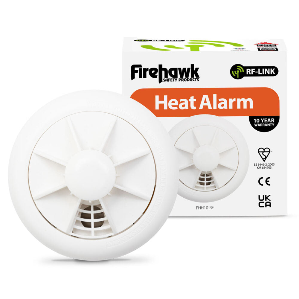 Firehawk RF-LINK 10 Year Longlife Battery Radio-Interlink Heat Alarm (FHH10-RF)
