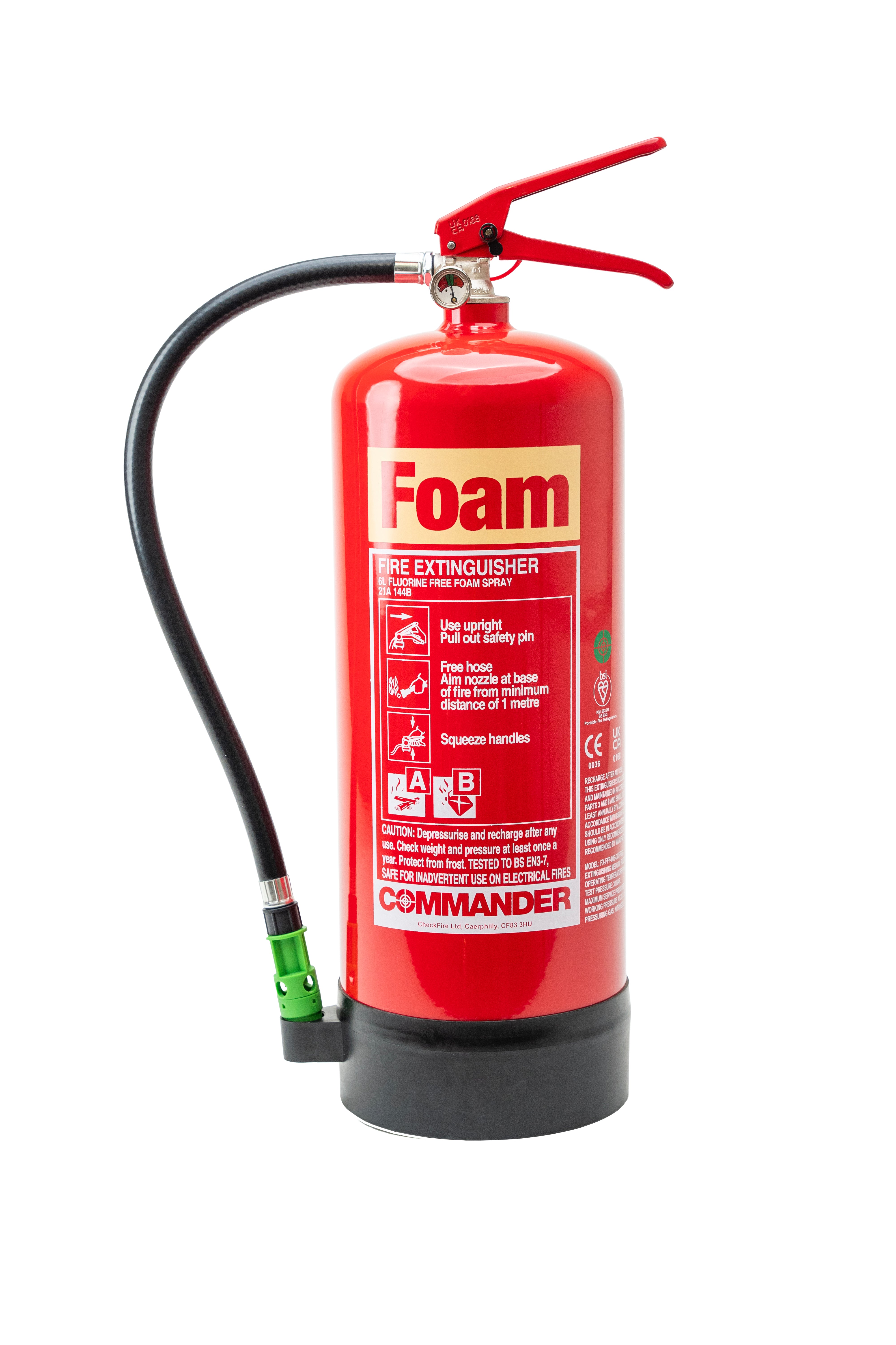 Commander FX-FFF-006-DCF 6ltr Fluorine Free Foam Fire Extinguisher