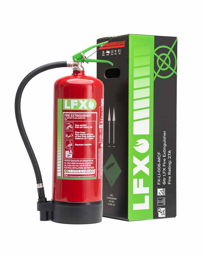 CheckFire FX-LFX-006-ACF 6ltr LFX Lithium-ion Battery Fire Extinguisher (FX-LI-006-MCF) - JEM Systems UK