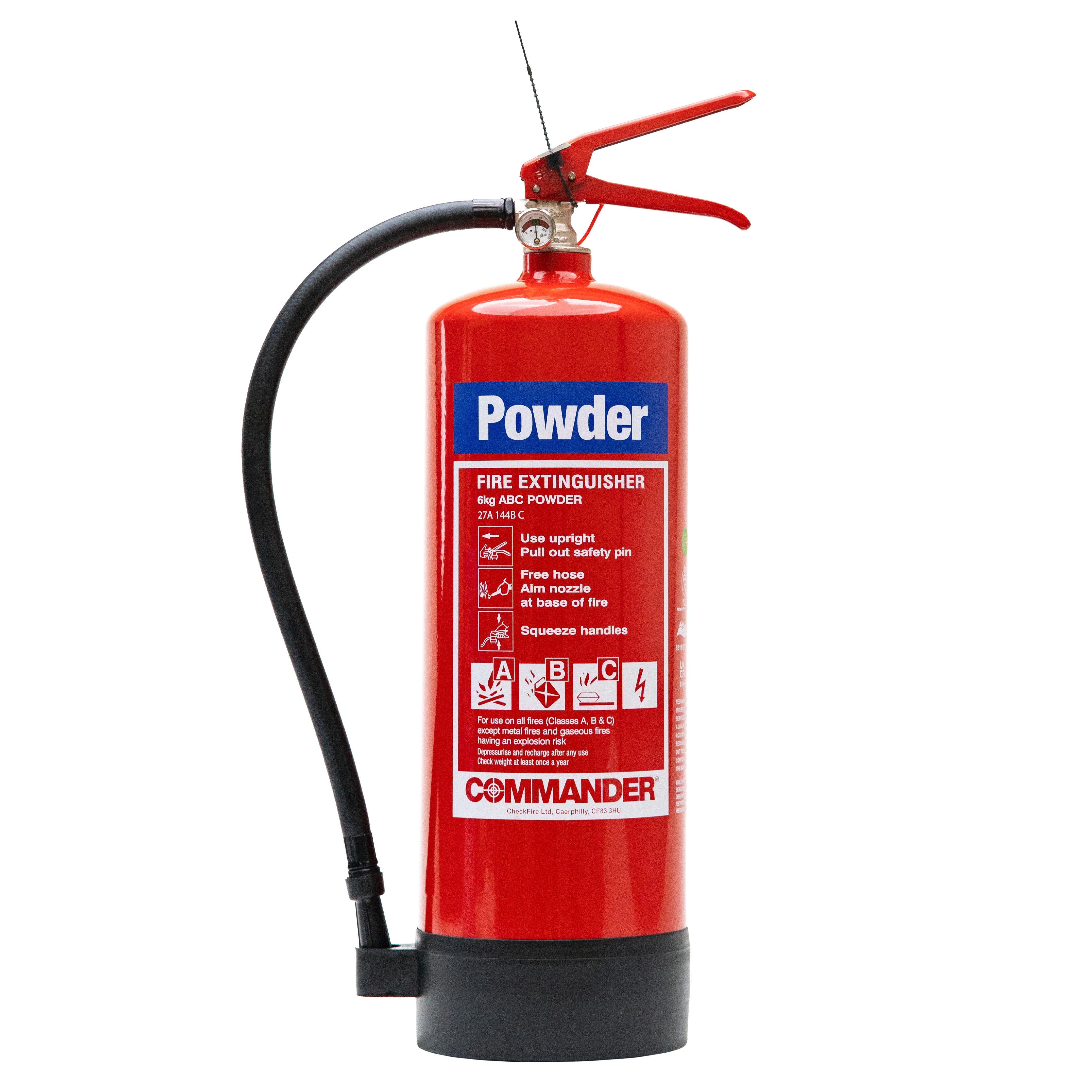 CheckFire FX-PWD-006-DCF 6kg ABC Powder Fire Extinguisher Commander