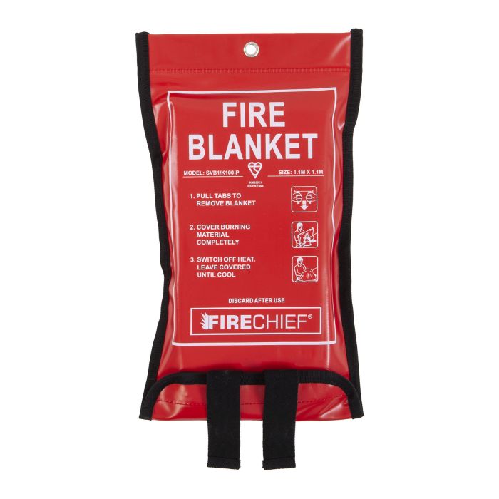 Firechief 1.1 x 1.1m Fire Blanket, Soft Case (SVB1/K100-P) - JEM Systems UK