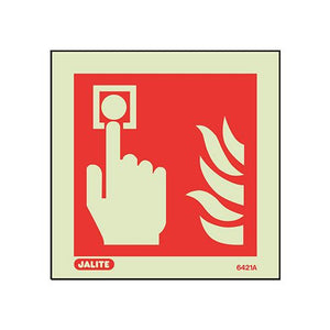 Firechief Sign FIRE ALARM Photolum (6421A/R)