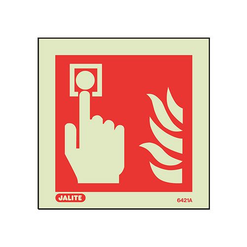 Firechief Sign FIRE ALARM Photolum (6421A/R)