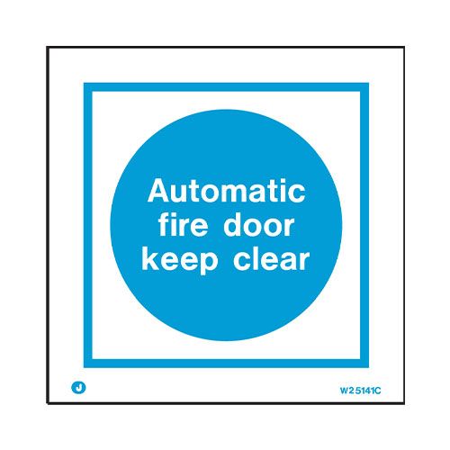 Firechief Automatic Fire Door Keep Clear Sign (W5141C)