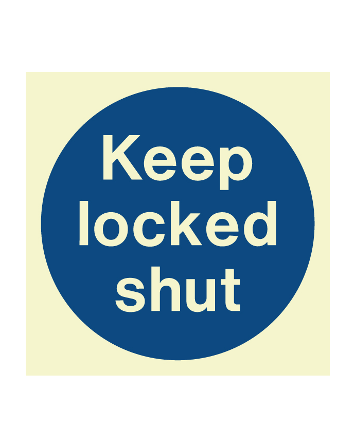 CheckFire 908P Keep locked shut sign photolum.