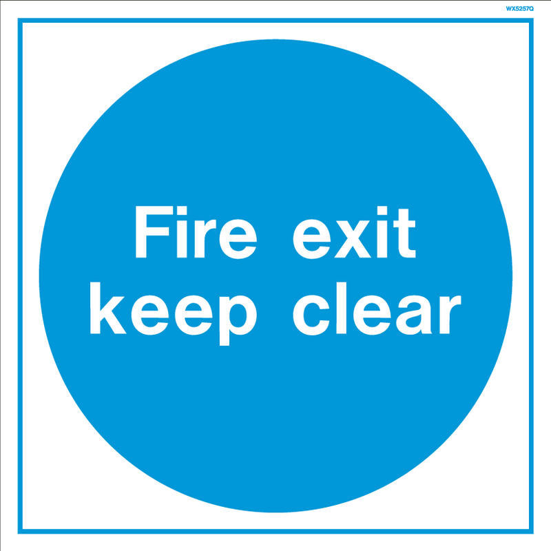 Firechief Fire Exit Keep Clear Sign (WX5257Q)