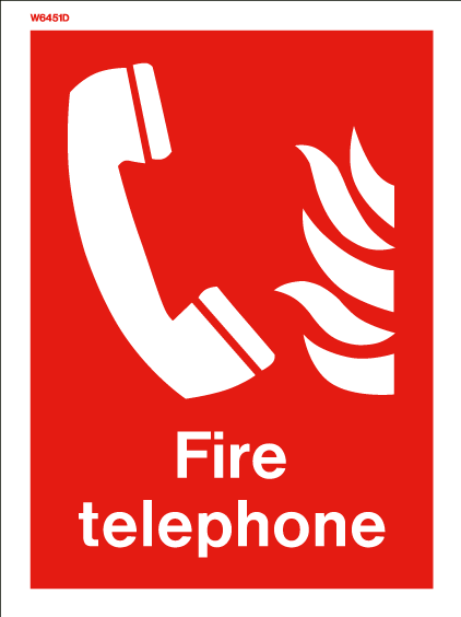 Firechief Sign FIRE PHONE White (W6451D)