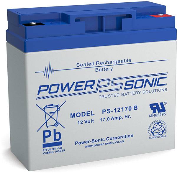 Power Sonic PS-12170 Battery, 12V and 17AH - JEM Systems UK