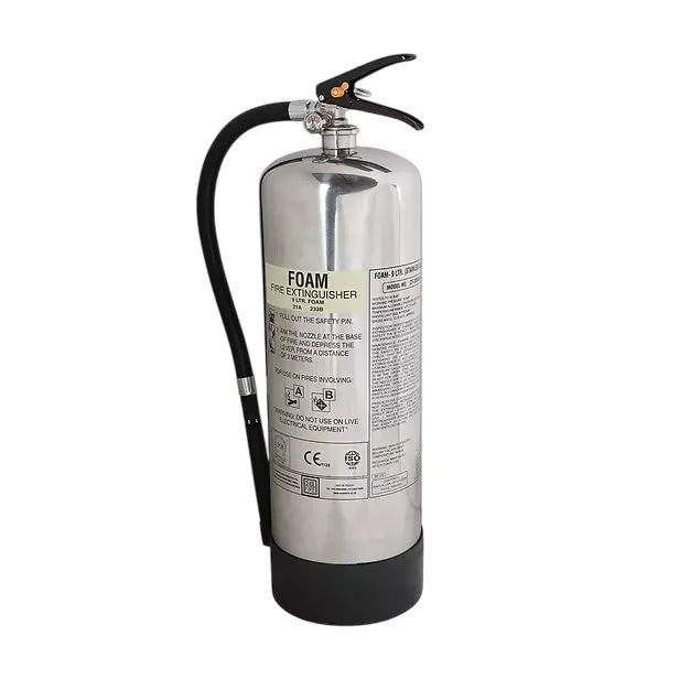 Ceasefire Fire Extinguisher Aqueous Film-Forming FOAM 9L SS Stored Pressure Chrome (C) (CF-000987A)